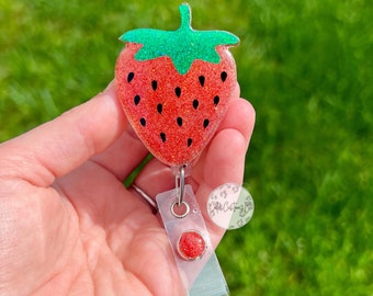 Strawberry Badge Reel, Summer Badge Reel