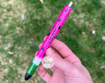 Watermelon Glitter Pen, Glitter Pen, Planner Accessories, Ink Joy Glitter Pen, Personalized Glitter Pen, Summer Glitter Pen