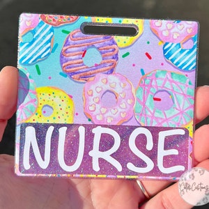 Donut Badge Buddy, Baking Badge Buddy, Vertical Badge Buddy, Horizontal Badge Buddy, Id Holder, Nurse Gift