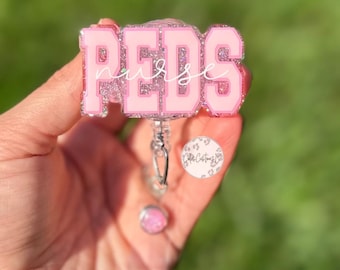PEDS Nurse Badge Reel, Pediatric Nurse Badge Reel, Ped Nurse, ID Holder, Ped Nurse Gift, Nurse Gift, Ped Nurse Grad Gift