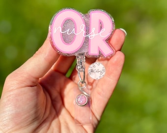 OR Nurse Badge Reel, Operating Room Nurse Badge Reel, Or Nurse, ID Holder, Or Nurse Gift, Nurse Gift, Icu Nurse Grad Gift