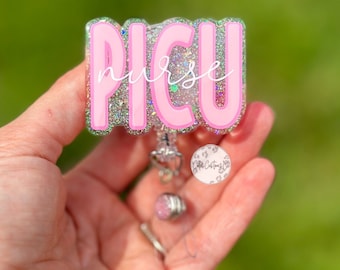 PICU Nurse Badge Reel, Pediatric Intensive Care Unit Nurse Badge Reel, Picu Nurse, ID Holder, RN Gift, Nurse Gift, Picu Nurse Grad Gift