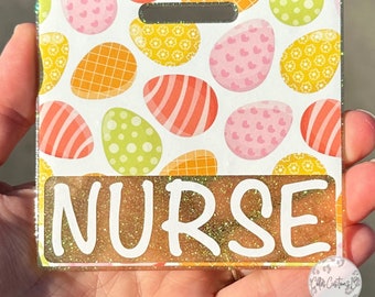 Easter Egg Badge Buddy, Easter Badge Buddy, Vertical Badge Buddy, Horizontal Badge Buddy, Id Holder, Nurse Gift