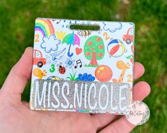 Teacher Badge Buddy, Preschool Teacher Badge Buddy, Vertical Badge Buddy, Horizontal Badge Buddy, Id Holder, Teacher Gift