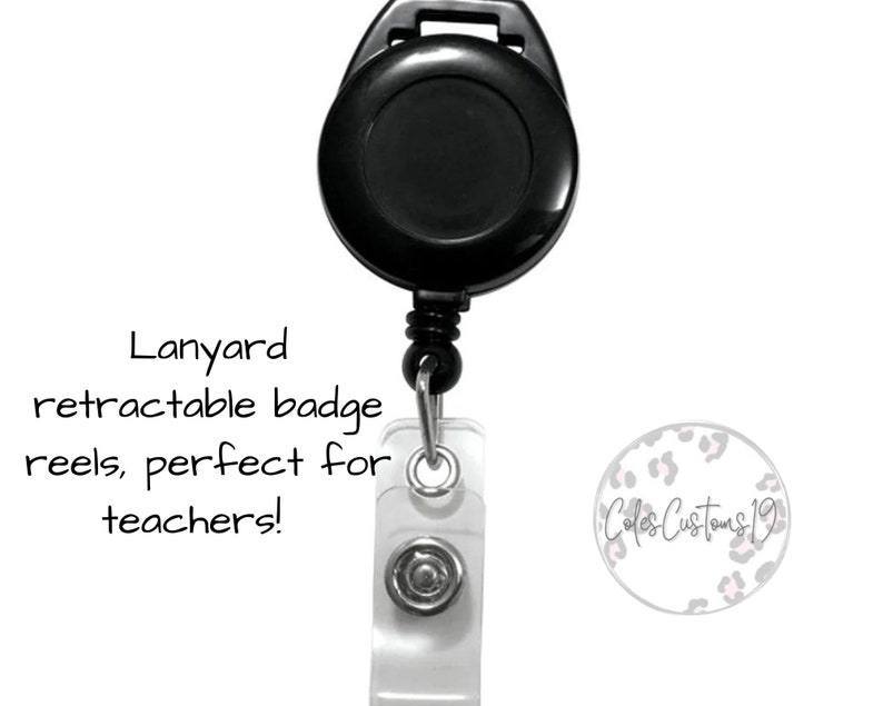 Crayon Box Badge Reel, Teacher Badge Reel, Teacher Appreciation Gift, Teacher Gift, Gift for Teacher, Personalized Teacher Badge Reel image 3
