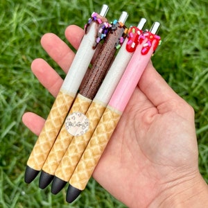 Ice Cream Glitter Pen, Summer Glitter Pen, Glitter Pen, Planner Accessories, Ink Joy Glitter Pen, Personalized Glitter Pen