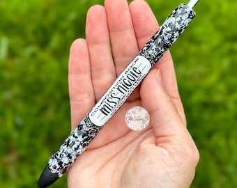 Composition Notebook Glitter Pen, Teacher Glitter Pen, Personalized Teacher Gift, Teacher Gift, Teacher Appreciation Gift, Back to School