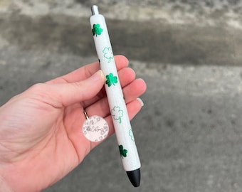 St. Patrick’s s Day Glitter Pen, Shamrock Glitter Pen, Planner Accessories, Ink Joy Glitter Pen, Personalized Glitter Pen