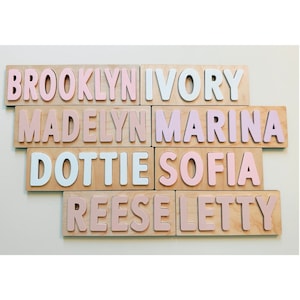 Wooden Name Puzzle, Gift for Kids, Name Puzzles for Toddlers, Montessori Baby Toys, First Birthday Gift, Baby Shower Gift