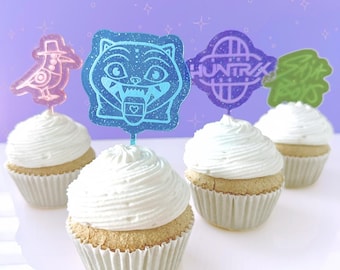 K-Pop Glitter Cupcake Toppers, Hunters Party, Girl's Birthday, Derpy, Characters, Fandom
