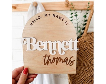 Baby Announcement Sign, Birth Announcement Sign, Baby Name Sign, Birth Stat Sign, Newborn Name Sign