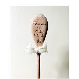 First Birthday Cake Smash Spoons, Cake Smash Photo Prop, Smash Cake Decor, Smash Cake Photos