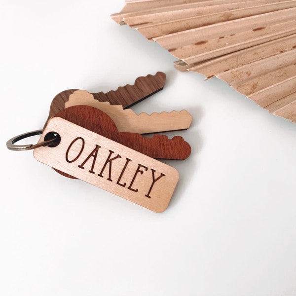 Baby Keys, Montessori Toy, First Birthday Gift, Kids Gift, Baby Keychain, New baby gift, Wood Baby toys