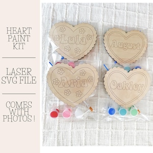 Valentines Heart Paint Kit Laser File, Valentines SVG File, Glowforge File, Valentines Laser File, Heart SVG