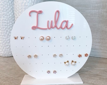 Personalized Earring Holder, Earring Holder, Girls Earrings, Earring Holder, Earring Stand, Easter Basket Stuffer, Girls Easter Gifts