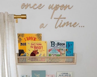 Once Upon a Time Sign: Baltic Birch Kids Room Decor