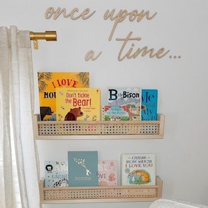 Once upon a time sign, Kids bedroom decor, Nursery wall decor, Boho nursery, Bookshelf, Boho girl&#39;s room, Boho boy&#39;s room, Playroom sign
