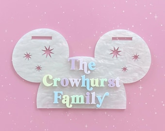 Pastel Mouse Stroller Tag, Stroller Sign