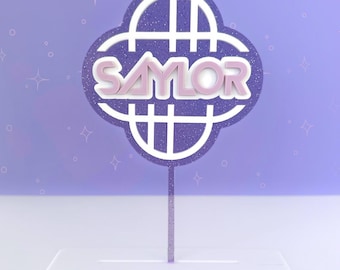 K-Pop Glitter Cake Topper, Personalized, Hunters Party, Girl's Birthday, Derpy, Sussy, Characters, Fandom