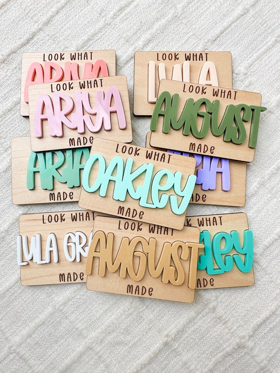Personalized Magnet, Look What I Made, Kid's Art Display, Fridge Magnet