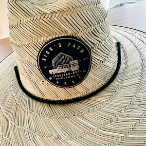 Parche de nombre de cuero sintético sombrero de bebé niño niño adulto, sombrero de paja, sombrero de sol para bebé, sombrero de sol para niños pequeños, sombrero de sol personalizado, sombrero a juego imagen 9