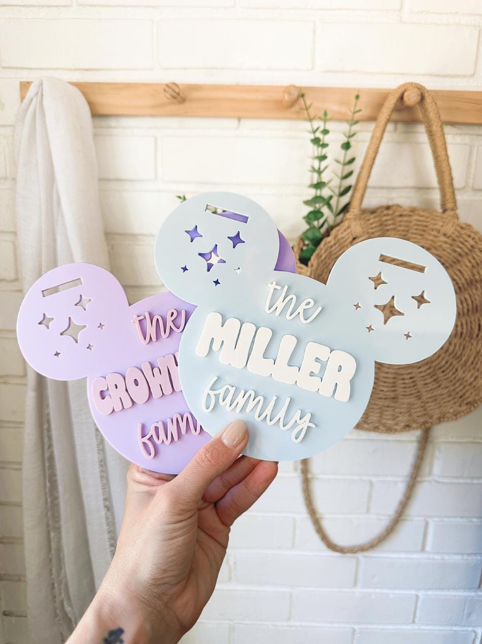 Mouse Stroller Tag, Stroller Sign