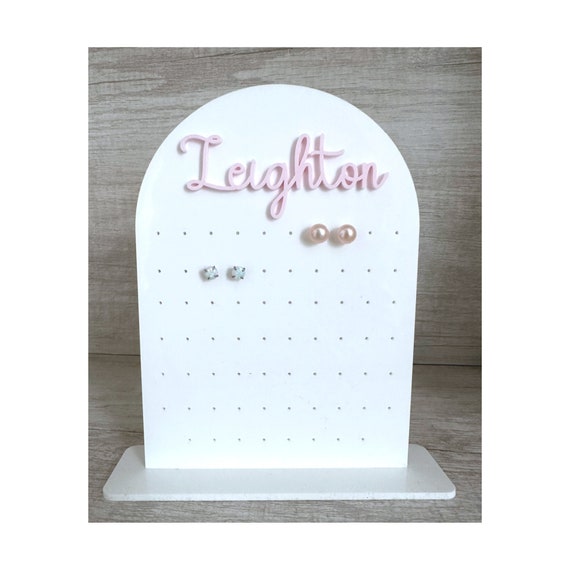 Earring Holder, Personalized, Kids Earring Holder, Girls Earring Holder, Acrylic Earring Stand, Girl's Gift, Jewelry Organizer