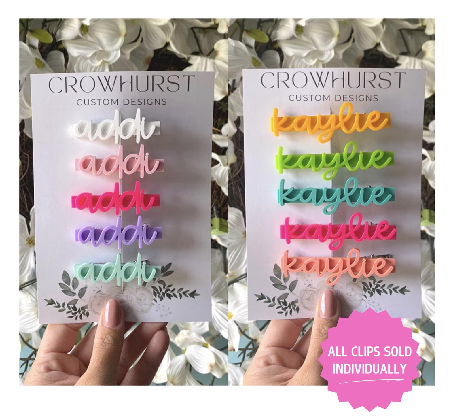 Personalized Name Hair Clip, Personalized Hair Bow, Alligator Clip, Personalized Barrette, Hair Accessory, Claw Clip, Hair Clip