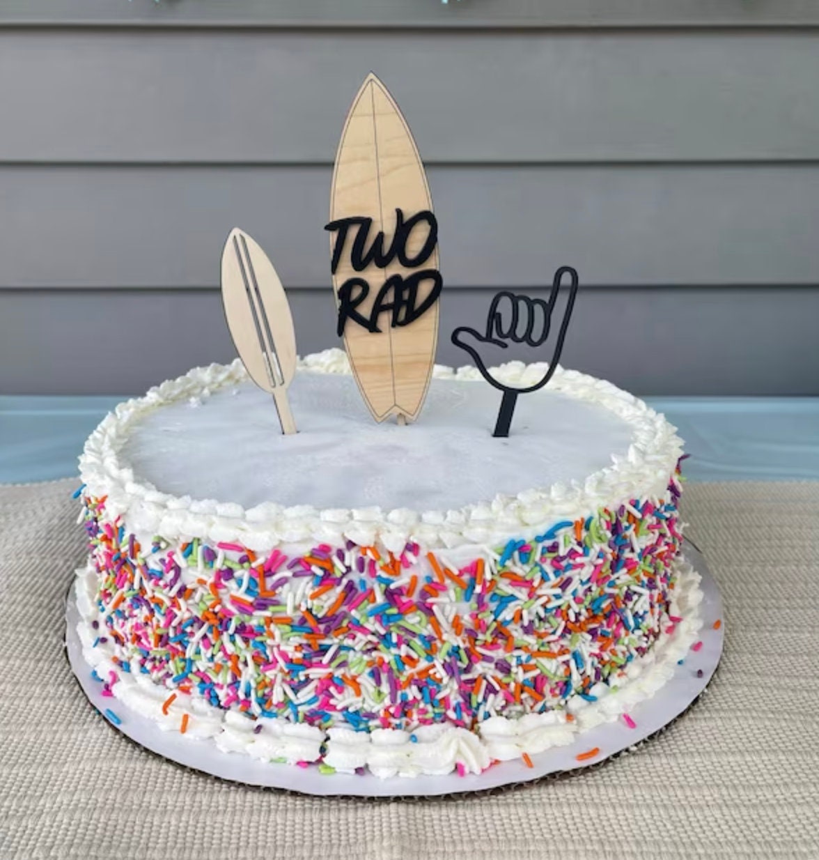 Rad One Surfboard Cake Topper: First Birthday Party Decor - Etsy
