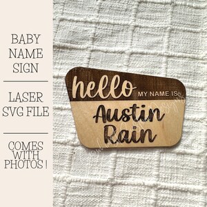 Nationalpark Baby Name Laser Datei, SVG Datei, Glowforge Datei, Baby Namensschild SVG, Baby Ankündigung SVG, Geburtsanzeige Schild svg