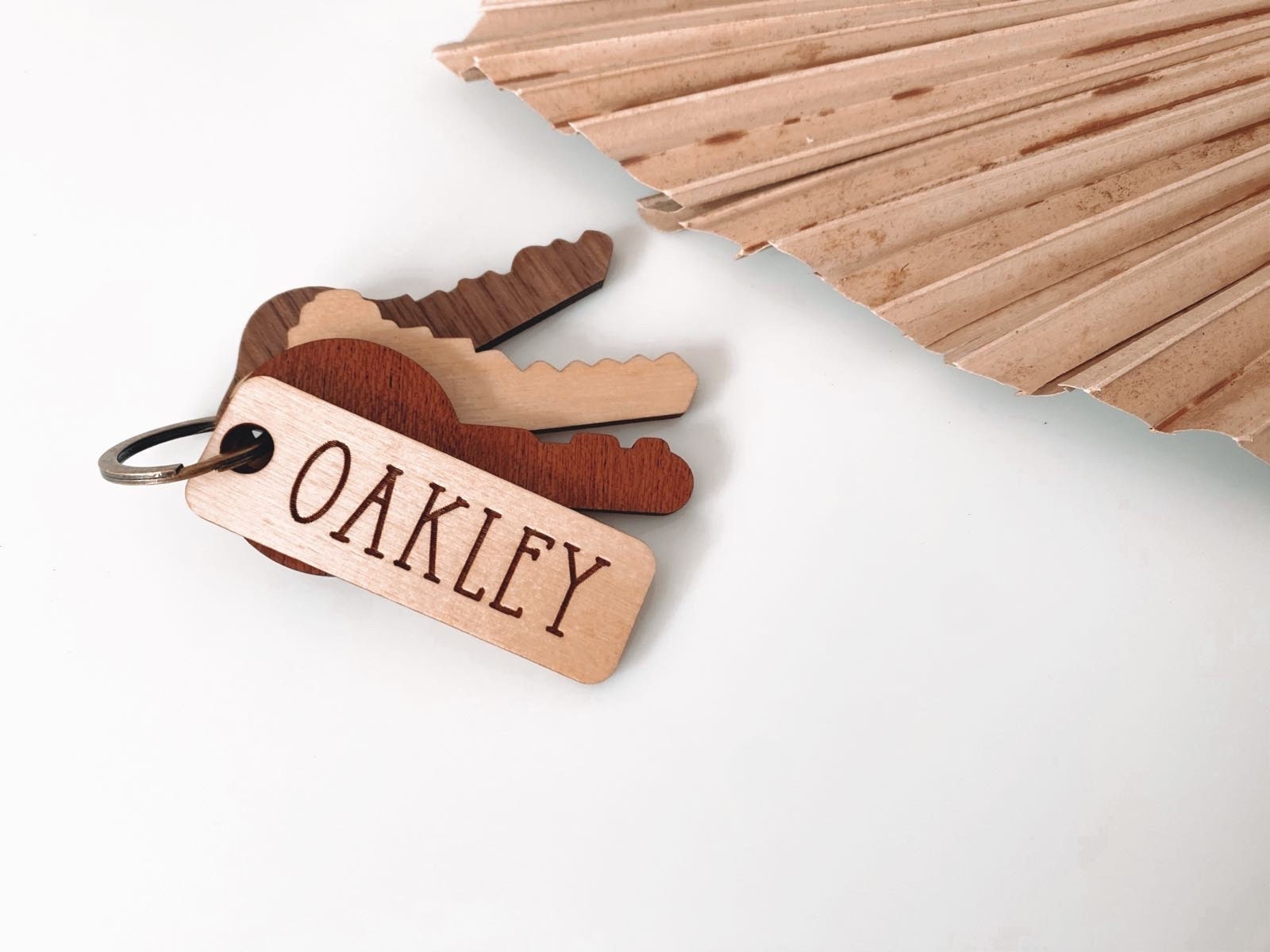 Baby Keys, Montessori Toy, First Birthday Gift, Kids Gift, Baby Keychain, New baby gift, Wood Baby toys