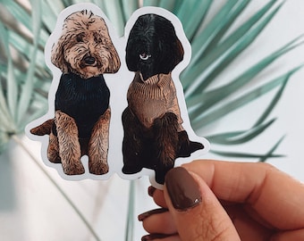 Custom Pet Portrait Magnet: Personalized Illustration from Photo