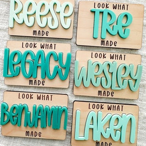 Personalized Magnet, Look What I Made, Kid's Art Display, Fridge Magnet, Easter Basket Stuffer image 10