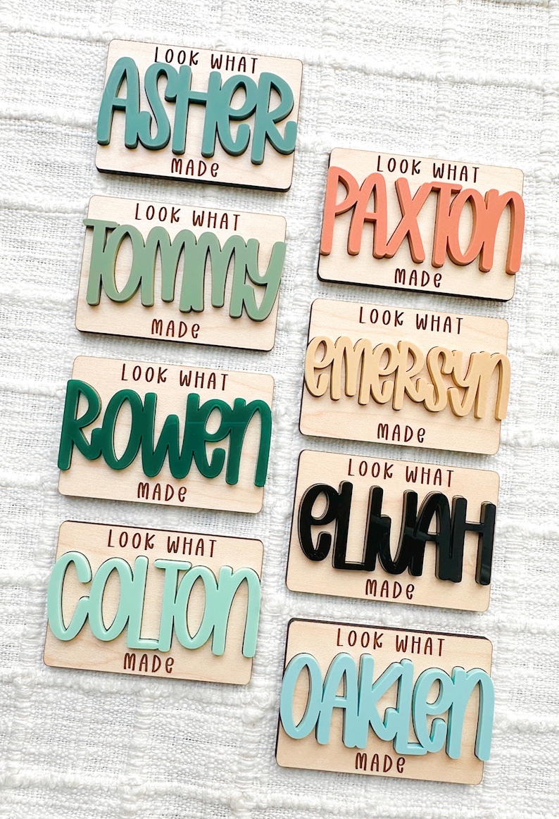 Personalized Magnet, Look What I Made, Kid's Art Display, Fridge Magnet, Easter Basket Stuffer image 8