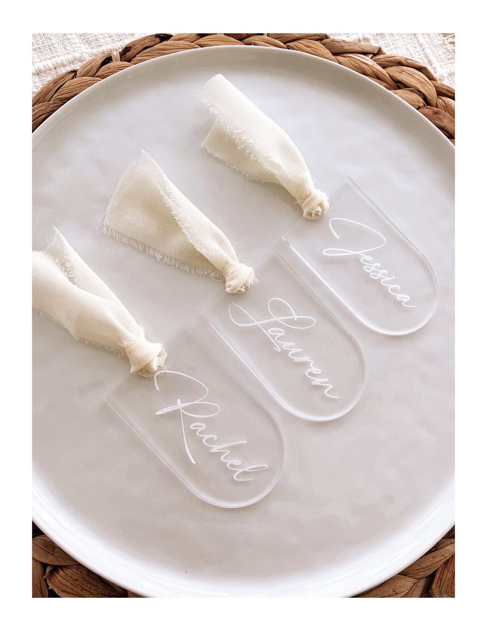 Personalized Wedding Names Place Cards Wedding Decor Etsy