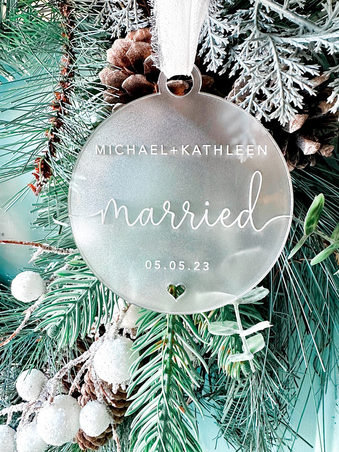 Engaged Christmas Ornament, Married Christmas Ornament, Engaged 2025