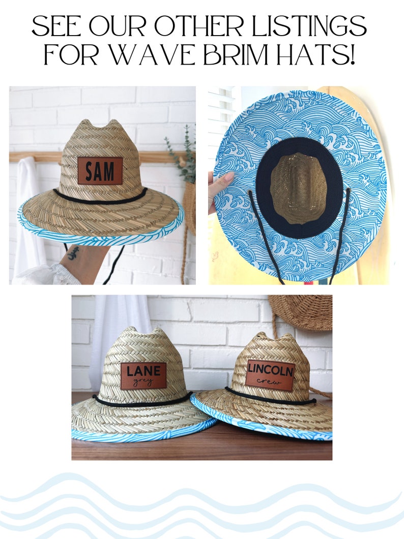 Parche de nombre de cuero sintético sombrero de bebé niño niño adulto, sombrero de paja, sombrero de sol para bebé, sombrero de sol para niños pequeños, sombrero de sol personalizado, sombrero a juego imagen 10