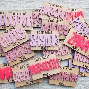 Personalized Magnet, Look What I Made, Kid's Art Display, Fridge Magnet, Easter Basket Stuffer image 9