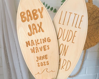 Baby on Board Baby Shower Sign, Surf Baby Shower, Baby on Board Baby Shower