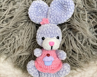 Cute Bunny Plush Toy, Crochet Bunny Stuffed Toy, Soft Bunny for Girls, Easter Bunny Gift, Amigurumi Crochet Plushies