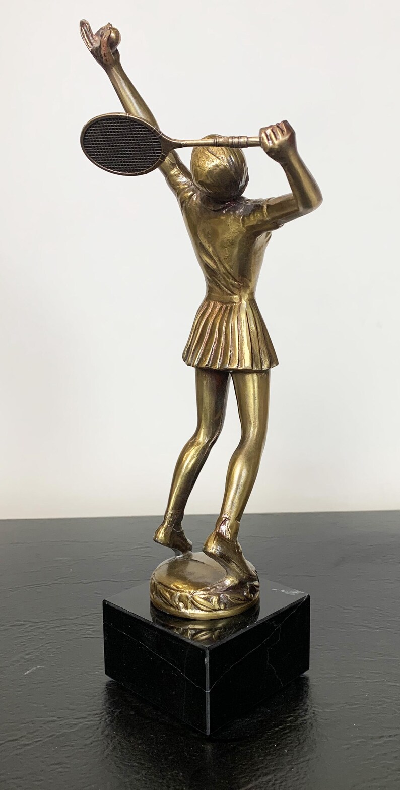 Tennis Trophy, Large Cast Metal, Bronze Finish - Etsy