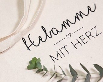 Personalisierter ÖKO Jutebeutel, Geschenk für Hebammen