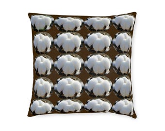 Cozy Cotton Decorative Pillow, Farmhouse Decor, Home Comfort, Gift for Coworkers, Living Room Accent