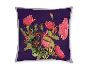 Chic Floral Square Pillow | Home Decor, Couch Accent, Gift for Her, Vintage Style, Interior Design
