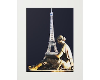 Eiffel Tower Fine Art Print – Parisian Modern Decor, Giclée Print