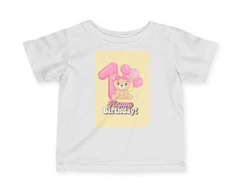 1st Birthday Teddy Bear Tee | Infant Birthday Shirt