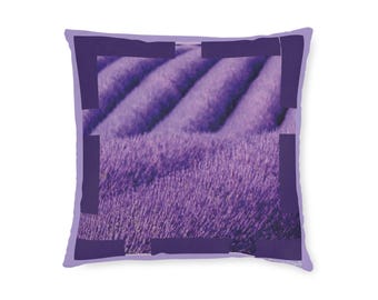 Textured Purple Square Throw Pillow, Home Decor Cushion