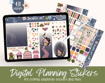 Mystische Feengarten Digitale Aufkleber: Planer Set (431 PNGs)