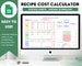 Recipe Cost Calculator, Product Pricing, Profit Margin Tracker, Custom Google Sheet Editable, Personal Finance Dashboard, Template 