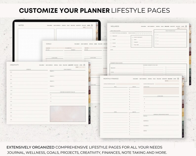 2024 Digital Planner 2023 2024 Yearly iPad Planner Weekly Etsy Portugal